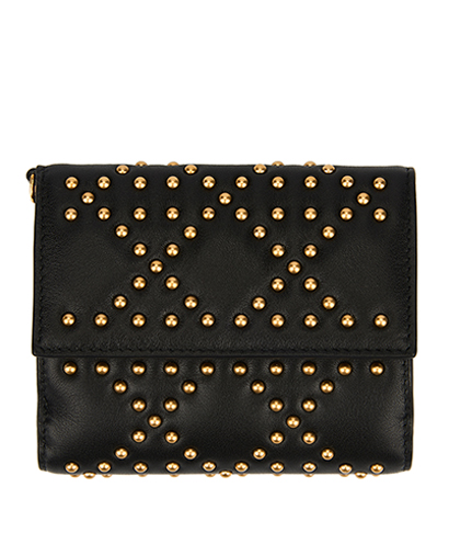 Christian Dior Lady Dior Studded Wallet 33-MA-0157, &pound;220, Accessories, Black, Leather, Front view